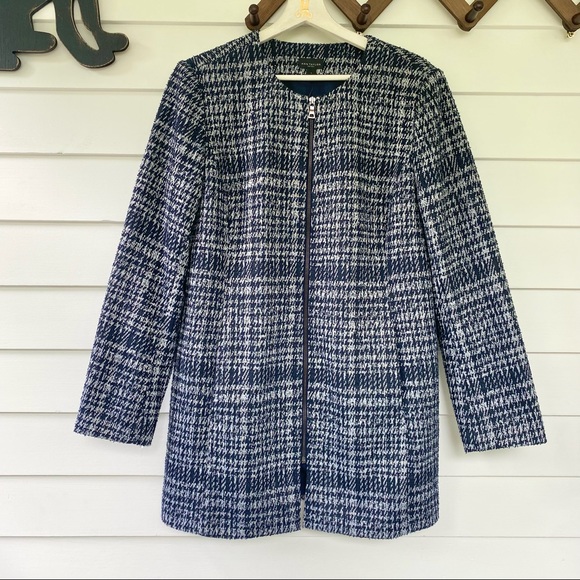 NEW Ann Taylor Houndstooth Collarless Jacket - Picture 2 of 8